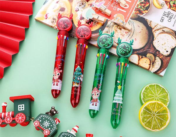 Reindeer Sparkle 10-in-1 Multi Color Pen