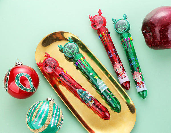 Reindeer Sparkle 10-in-1 Multi Color Pen