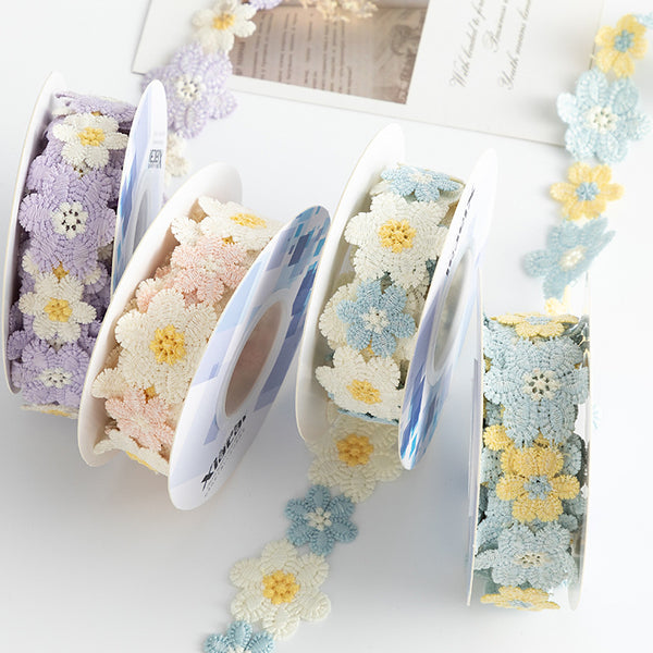 Retro Flowers Decorative Lace For Scrapbooking - Large Roll