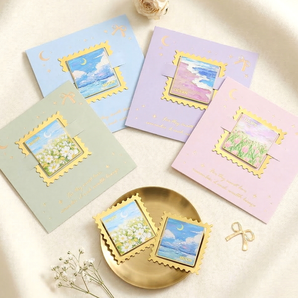 Romantic Scenery Metallic Bookmark