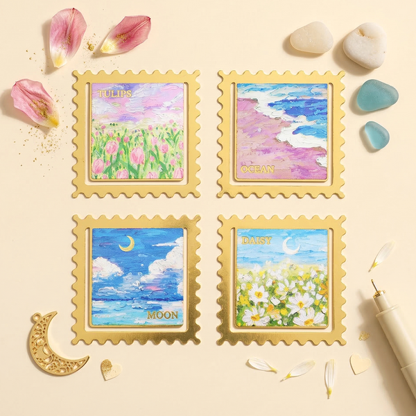 Romantic Scenery Metallic Bookmark