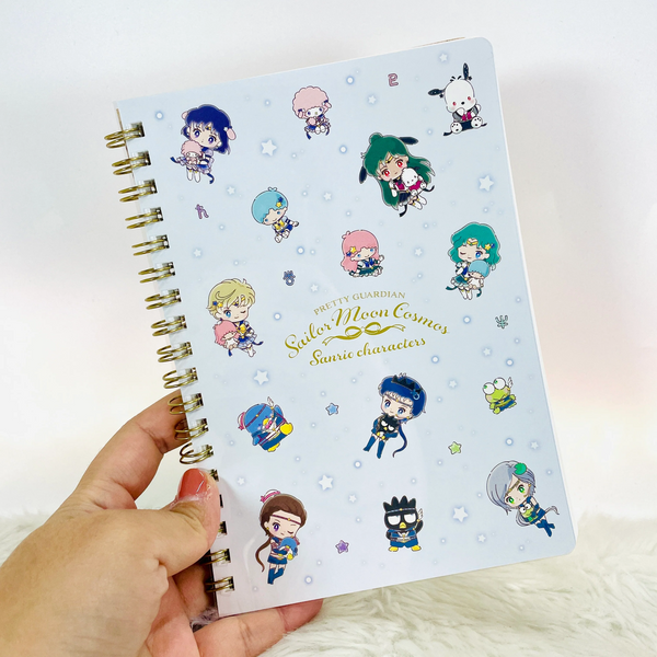 Sailor Moon Cosmos & Sanrio Characters B6 Notebook - Blue - Limited Edition