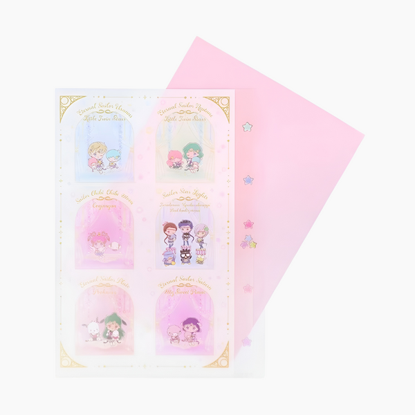 Sailor Moon Cosmos & Sanrio Characters Clear Folder with Dividers - White- Limited Edition