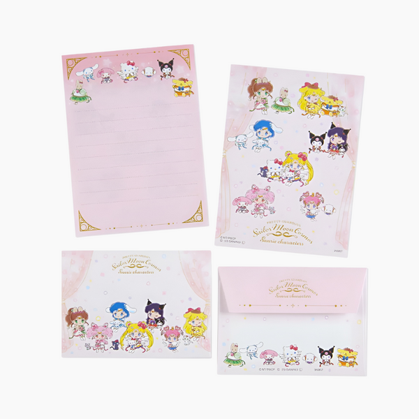 Sailor Moon Cosmos & Sanrio Characters Letter Set - Pink - Limited Edition