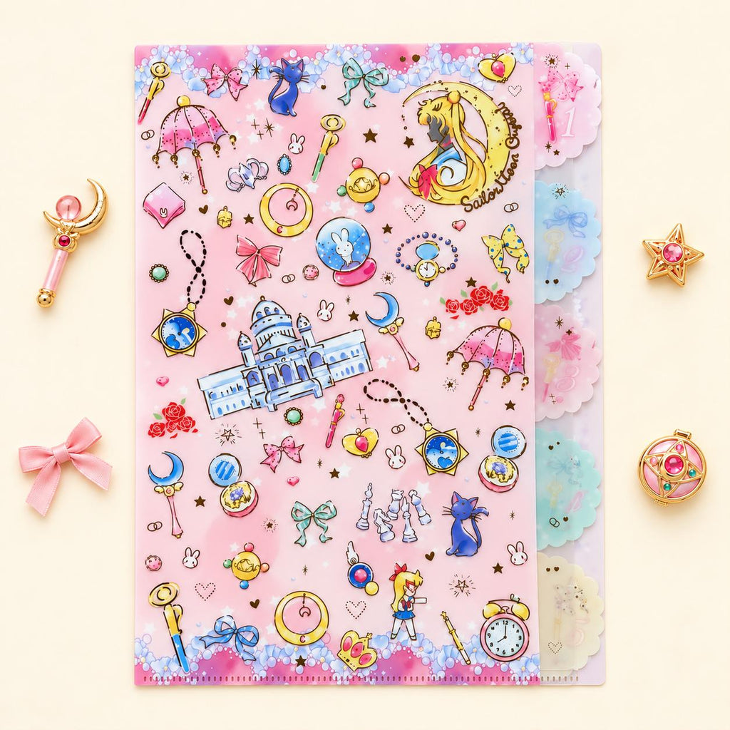 Sailor Moon Folder With Dividers - Pink - Limited Edition