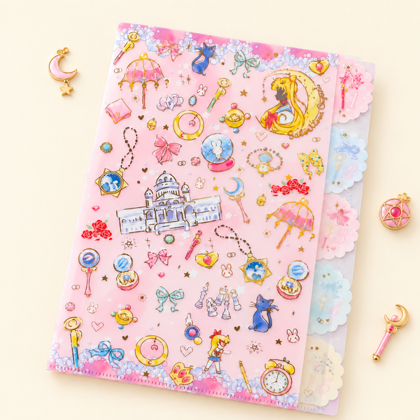 Sailor Moon Folder With Dividers - Pink - Limited Edition
