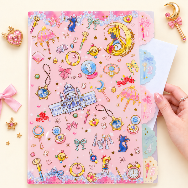 Sailor Moon Folder With Dividers - Pink - Limited Edition