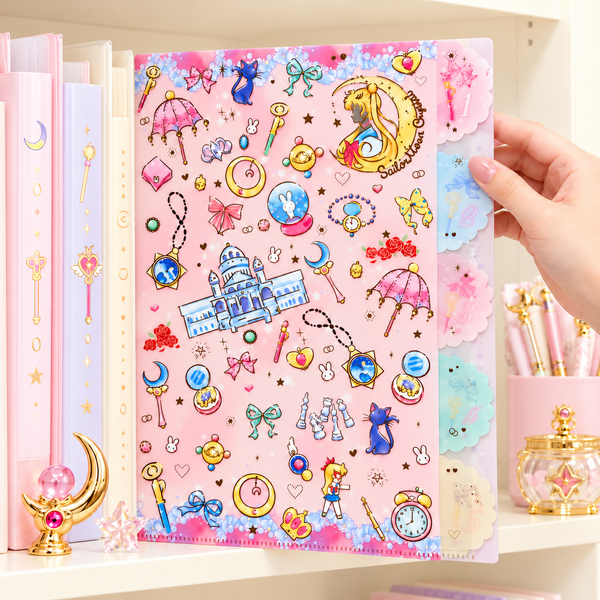 Sailor Moon Folder With Dividers - Pink - Limited Edition
