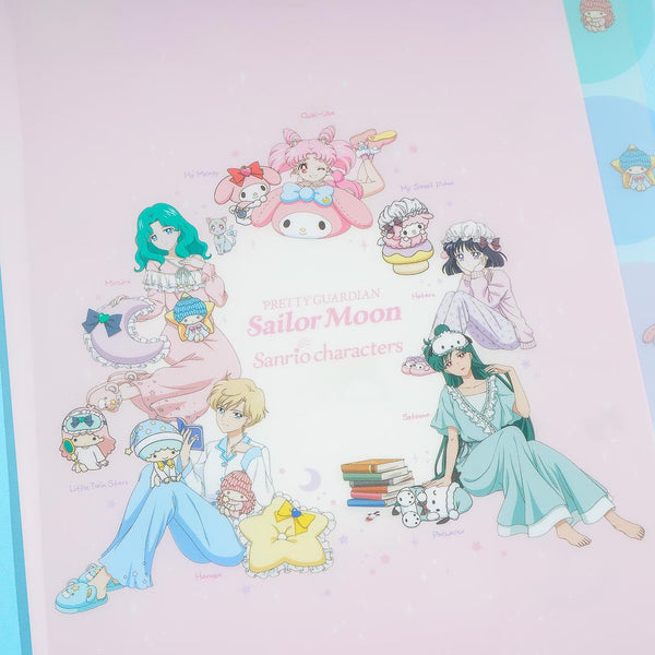 Sailor Moon & Sanrio A4 Clear Folder with Dividers - Pink - Limited Edition