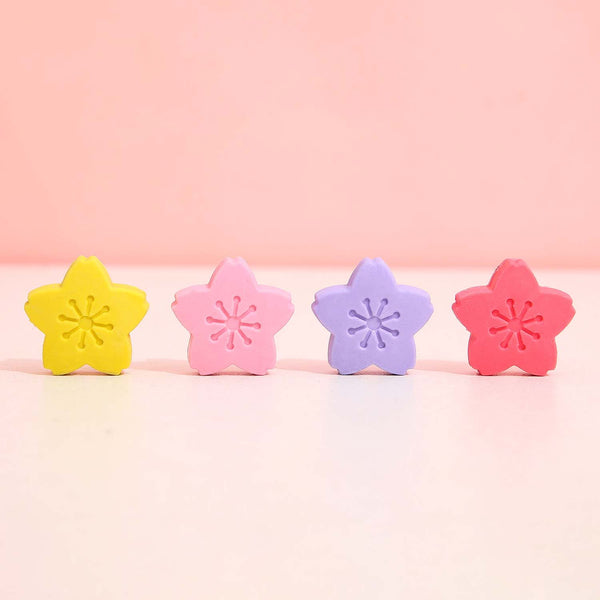 Sakura Shaped Eraser - Pack of 4