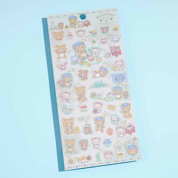 San-x Rilakkuma Flake Stickers - Forest Adventures