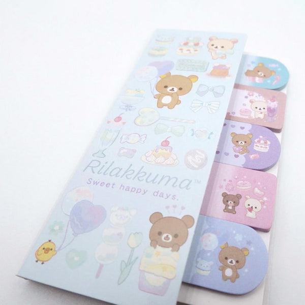 San-x Rilakkuma Index Sticky Notes - Happy Day