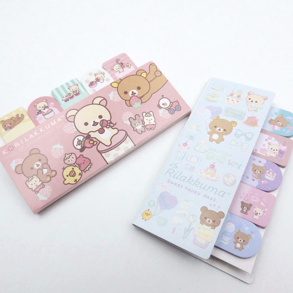 San-x Rilakkuma Index Sticky Notes - Happy Day