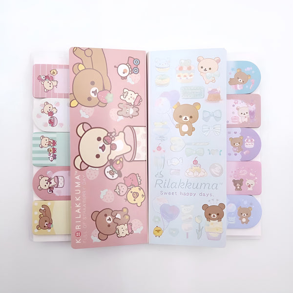 San-x Rilakkuma Index Sticky Notes - Happy Day