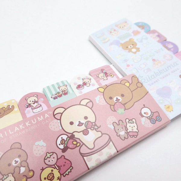 San-x Rilakkuma Index Sticky Notes - Happy Day