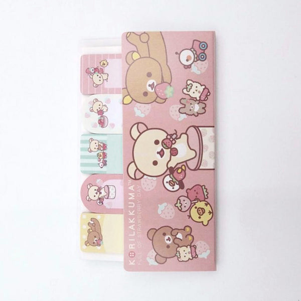 San-x Rilakkuma Index Sticky Notes - Happy Day