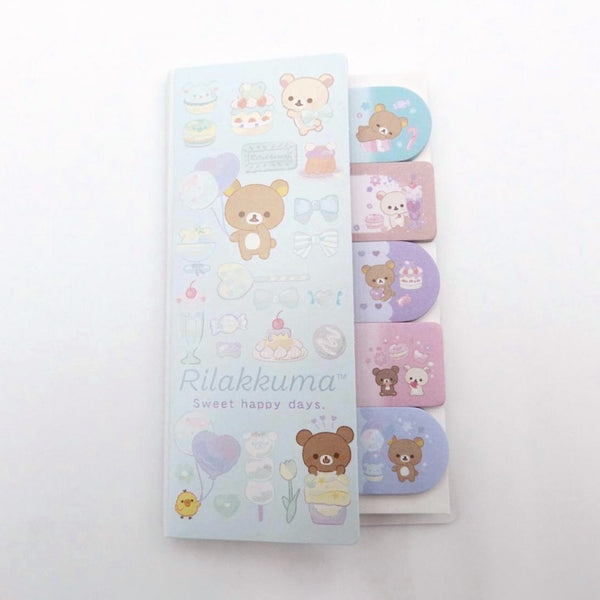 San-x Rilakkuma Index Sticky Notes - Happy Day