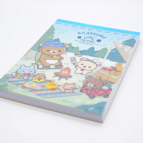 San-x Rilakkuma Large Memo Pad - Camping