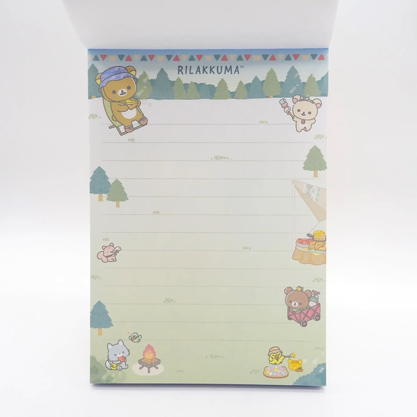 San-x Rilakkuma Large Memo Pad - Camping