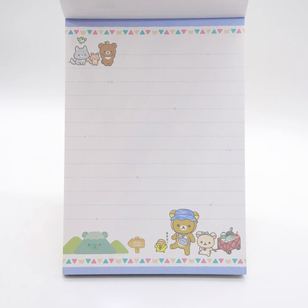 San-x Rilakkuma Large Memo Pad - Camping