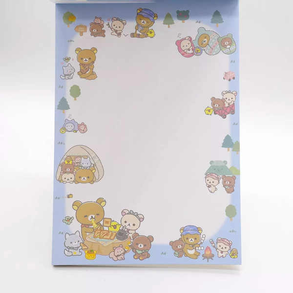 San-x Rilakkuma Large Memo Pad - Camping