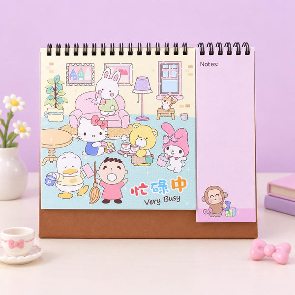 Sanrio 2027 Desk Calendar - Family Jam Session