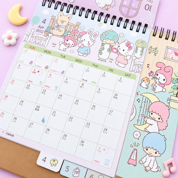 Sanrio 2027 Desk Calendar - Family Jam Session