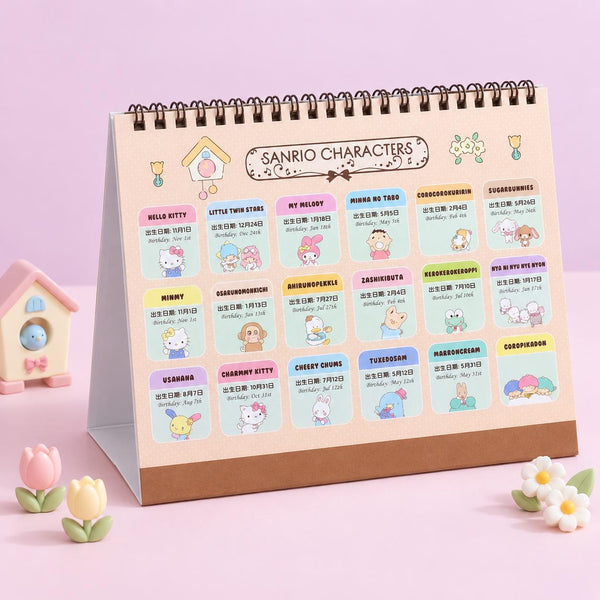 Sanrio 2027 Desk Calendar - Family Jam Session