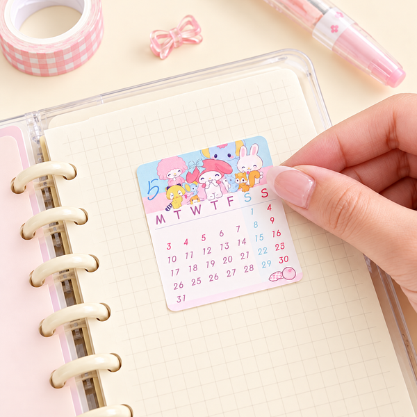 Sanrio 2027 Monthly Calendar Sticker Set