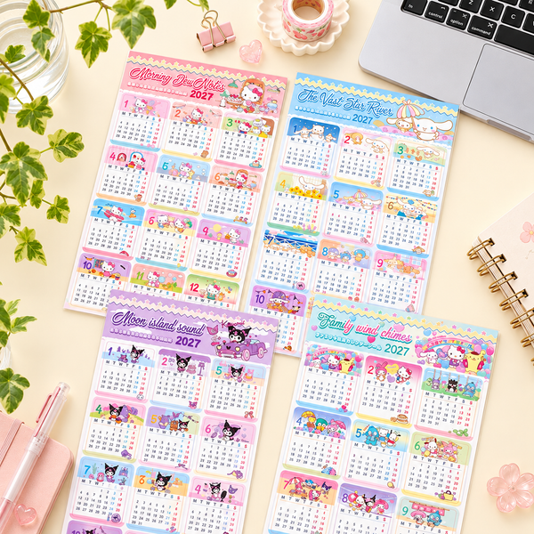 Sanrio 2027 Monthly Calendar Sticker Set