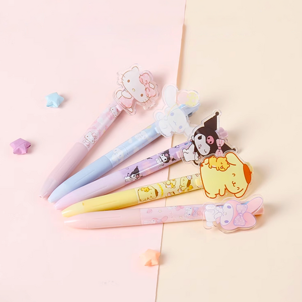 CIOUYAOS 8pcs Cat Paw Shinny Luminous Fun Pens, Kawaii Liquid Sand Gel Ink Pen with 10pcs Refill, Cute Korean Ballpoint Pen S