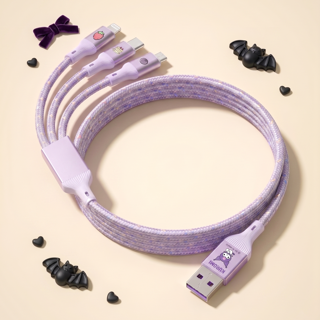 Sanrio 3-in-1 Fast Charging Cable – Cute Multi-Device Charger