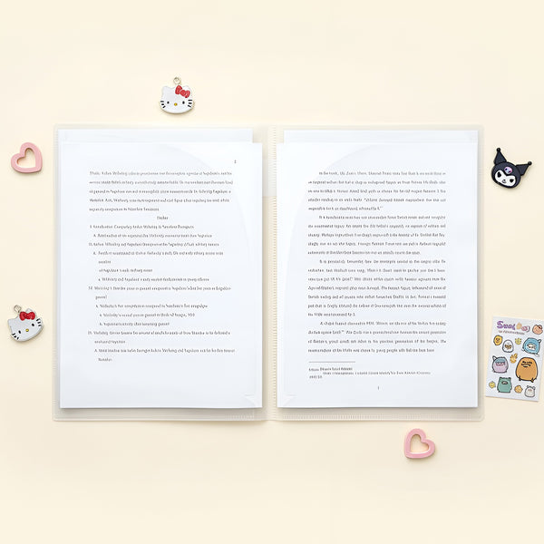 Sanrio Characters A4 Clear Book - Mini Hearts