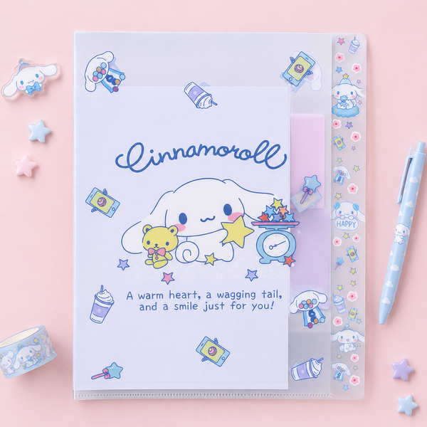 Sanrio Characters A4 Folder With Dividers - Cinnamoroll
