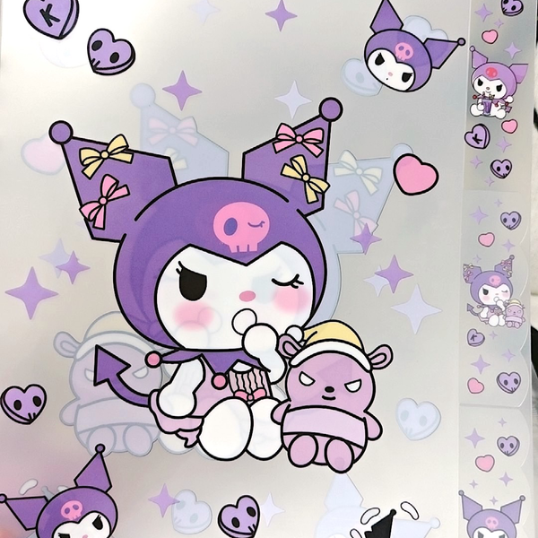 Sanrio Characters A4 Folder With Dividers - Kuromi