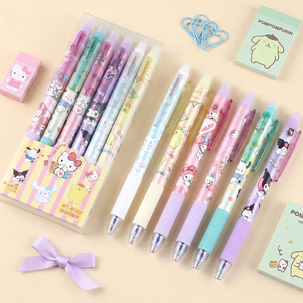 Sanrio Characters Erasable Gel Pen Set