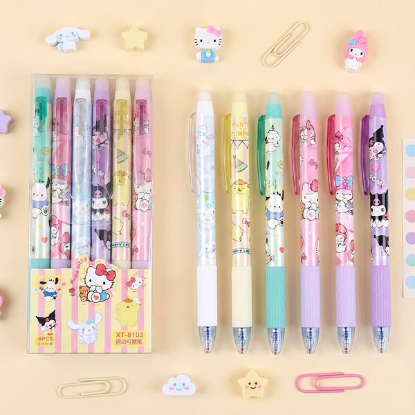 Sanrio Characters Erasable Gel Pen Set