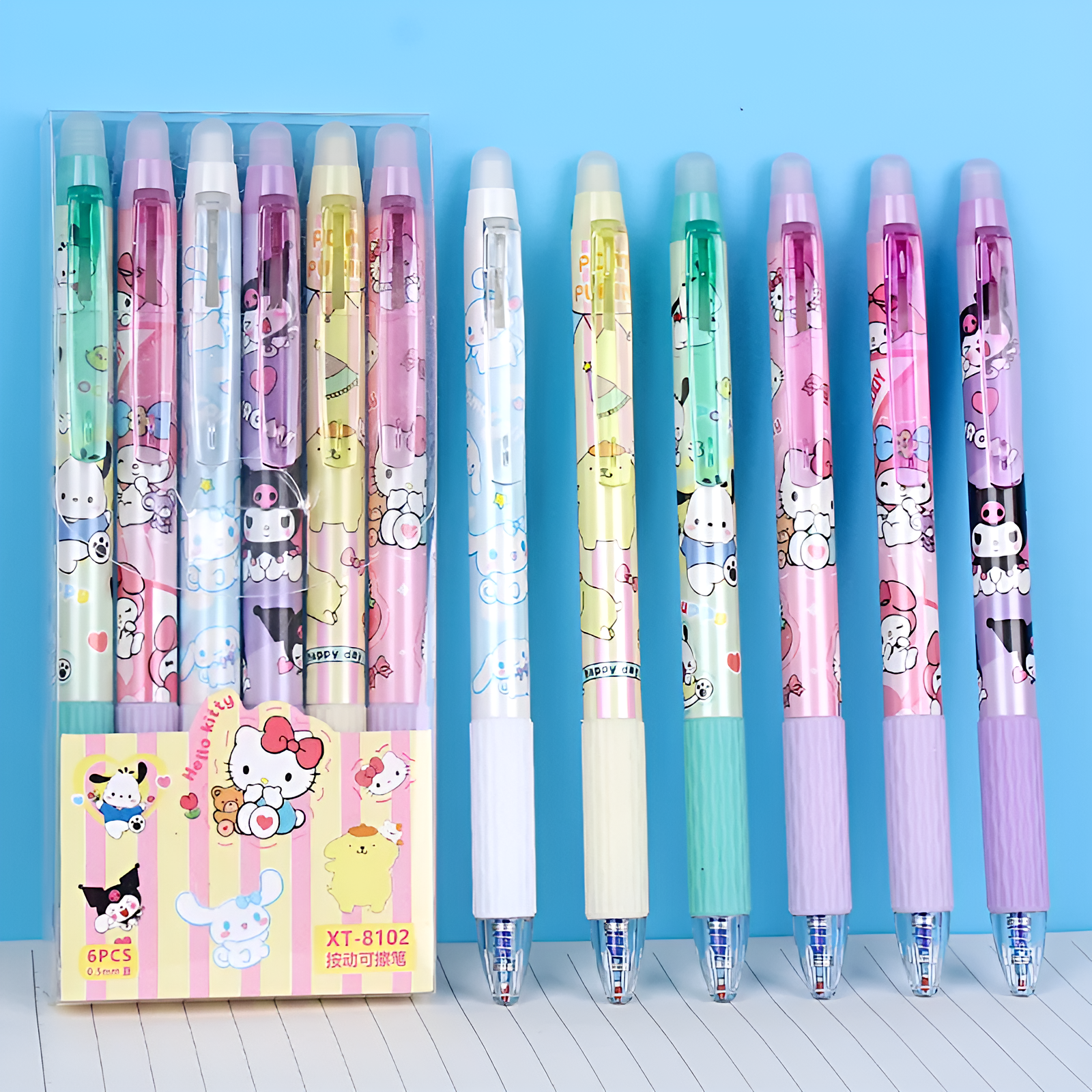 DHgate.com:Kawaii Kuromi Cinnamoroll Gel Pen Set: 48PCS 0.5