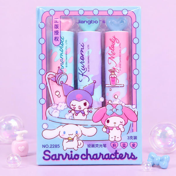 Sanrio Characters Mini Highlighters - Set of 3
