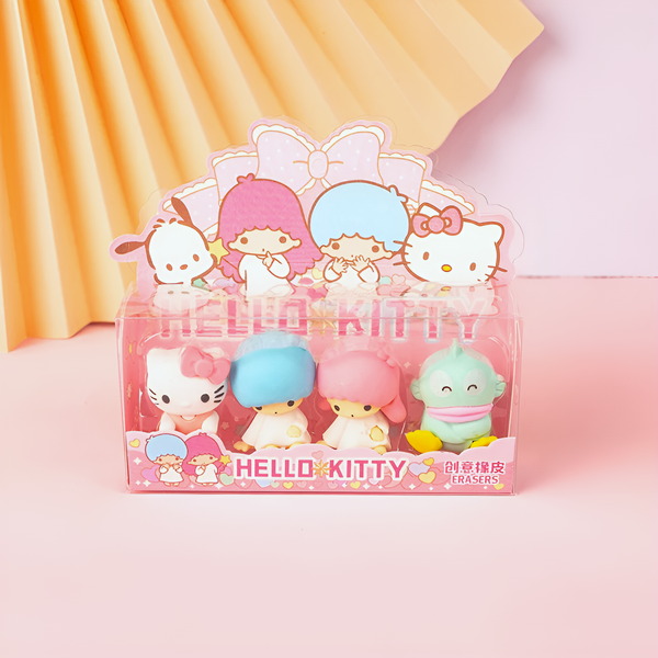 Sanrio Characters Pencil Erasers - Set of 4