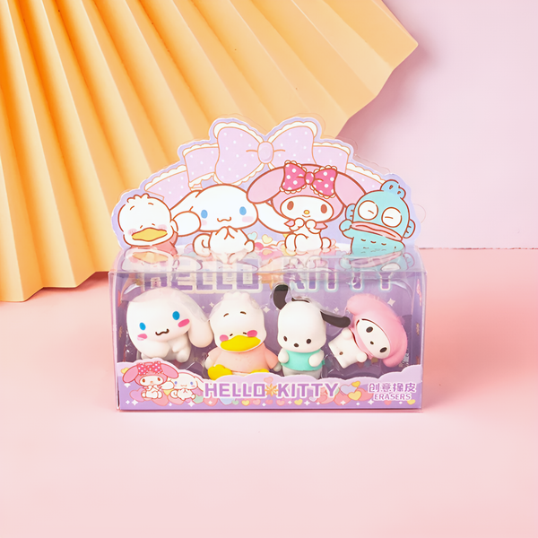 Sanrio Characters Pencil Erasers - Set of 4