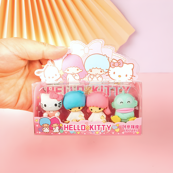 Sanrio Characters Pencil Erasers - Set of 4