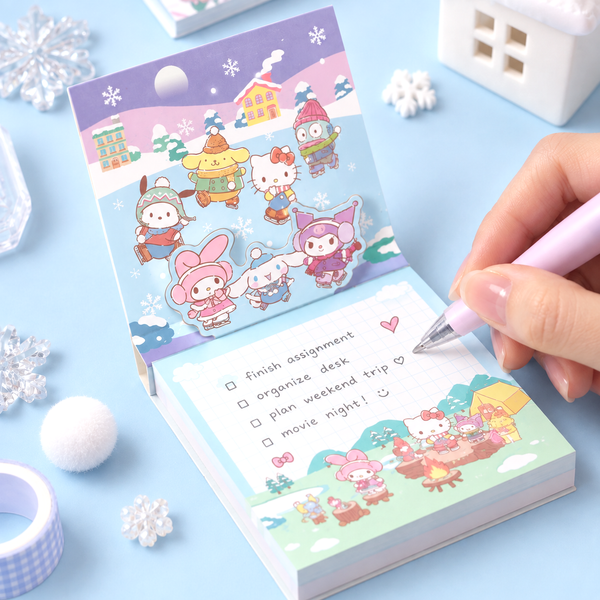 Sanrio Snow Day Pop-Up Memo Pad