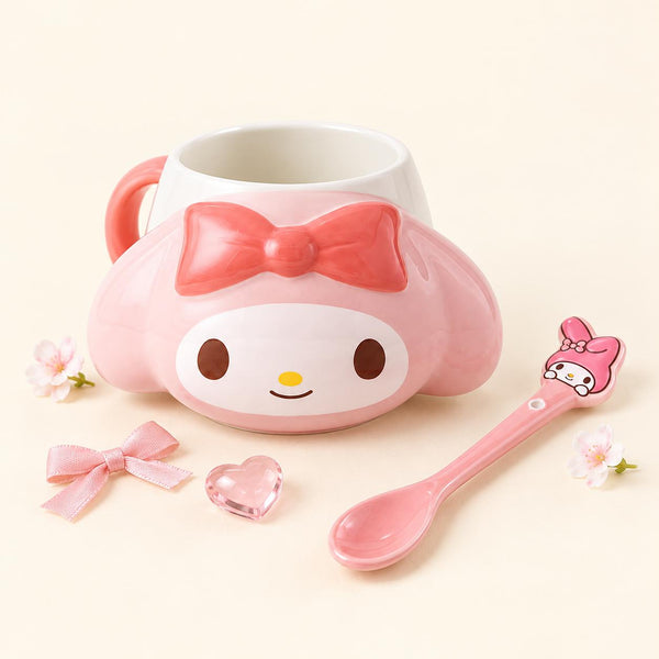 Sanrio Characters Sculpted Mug with Spoon