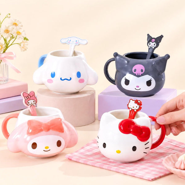 Sanrio Characters Sculpted Mug with Spoon