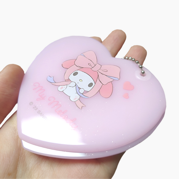 Sanrio Heart Shaped Compact Mirror Pendant - My Melody