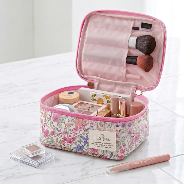 Sanrio x Liberty Fabrics Floral Cosmetic Organizer Bag - Limited Edition