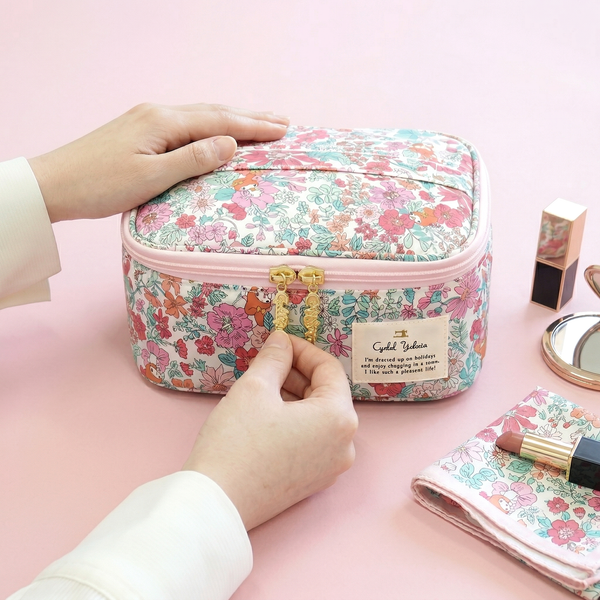 Sanrio x Liberty Fabrics Floral Cosmetic Organizer Bag - Limited Edition
