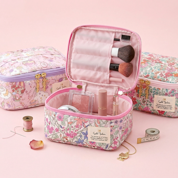 Sanrio x Liberty Fabrics Floral Cosmetic Organizer Bag - Limited Edition