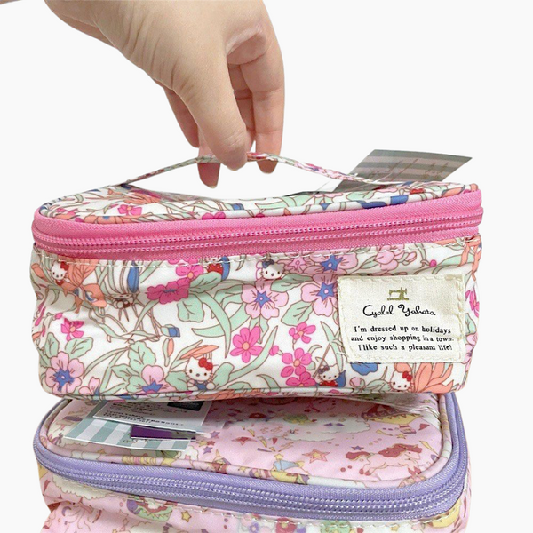 Sanrio x Liberty Fabrics Floral Cosmetic Organizer Bag - Limited Edition